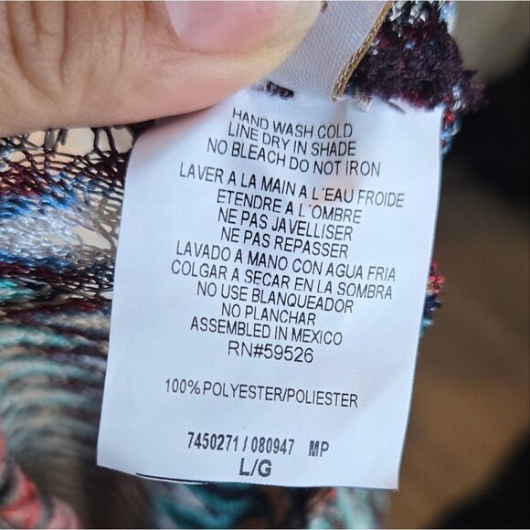 Becca By Rebecca Virtue Sundown Multi Color Split Leg Swim Cover-Up Pants Sz L - Picture 6 of 13